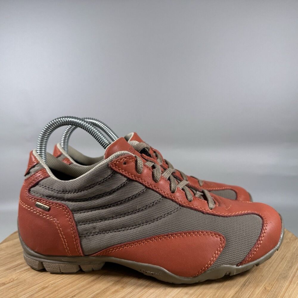 Asolo GTX Gore-Tex Vibram Shoes Women's Size 7 Grey Orange Lace Up Sneakers